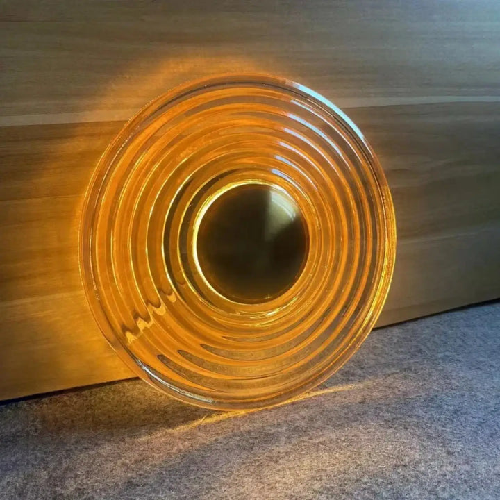 Applique murale contemporaine au design circulaire en verre