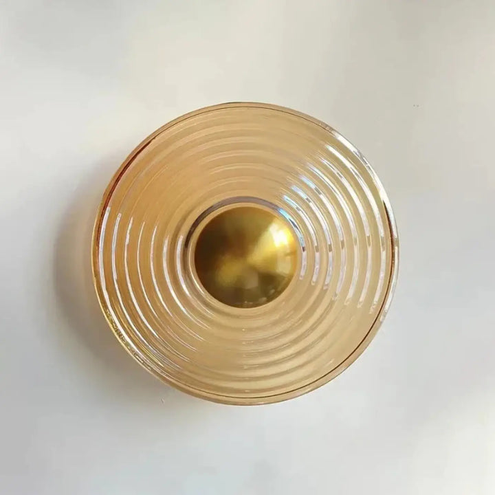 Applique murale contemporaine au design circulaire en verre