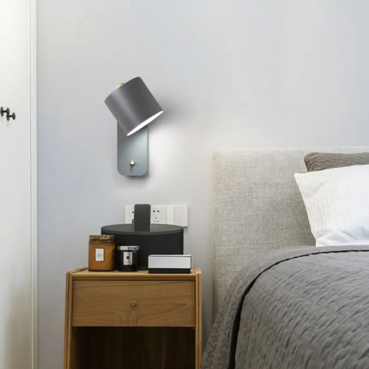 Applique murale myria grise contemporaine avec design minimaliste pour lecture murale elegante et moderne