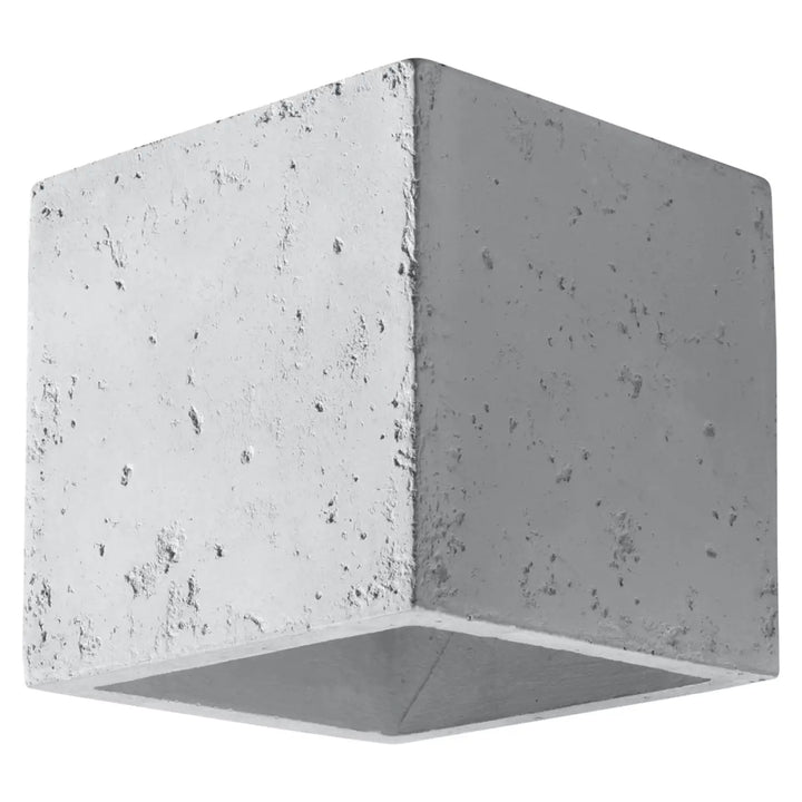 Applique murale quad en béton gris avec finition texturée et usée pour une magnifique décoration murale moderne