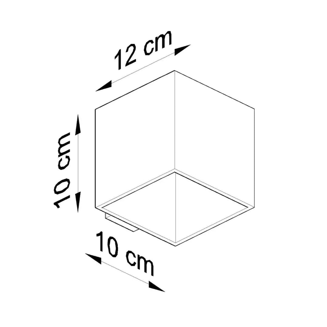 Applique murale quad en béton blanc minimaliste en forme de cube de 10x10x12 cm pour une magnifique décoration