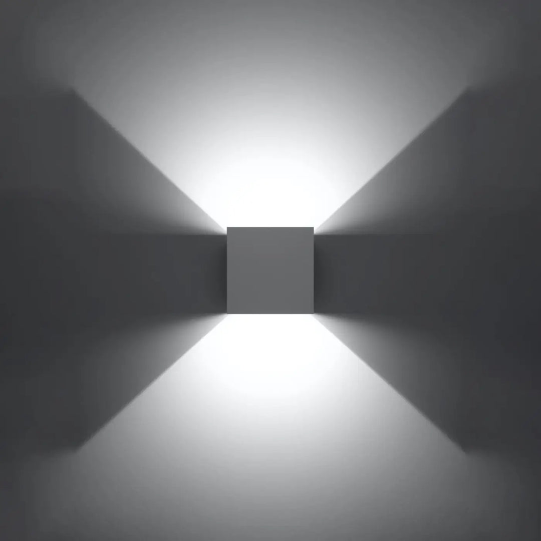Applique luca led carrée blanche avec surface mate moderne offrant une efficacité énergétique optimale ip54