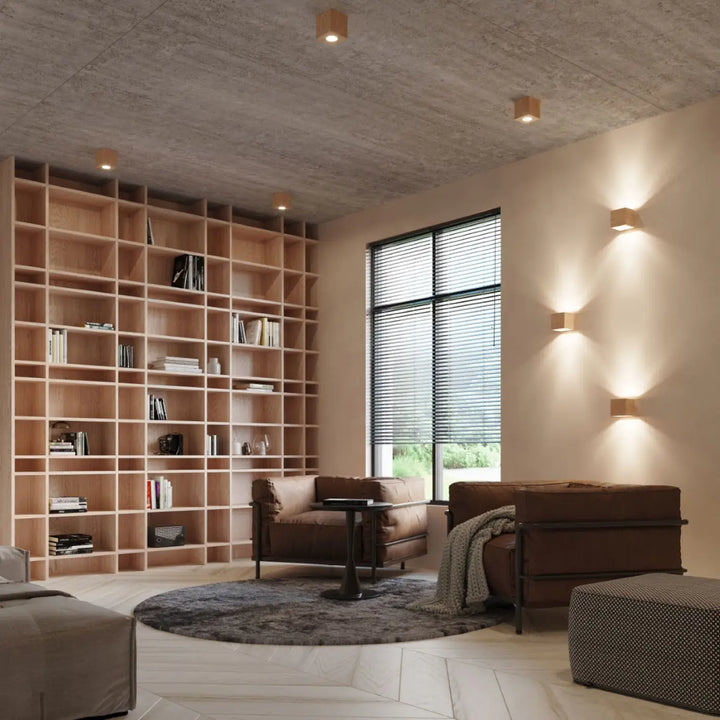 Brown leather armchairs with metal frames and a textured throw blanket complementing applique murale quad bois naturel for une ambiance chaleureuse montées individuellement