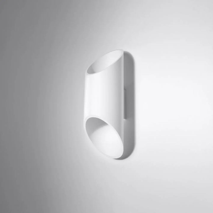 Applique murale penne 30 blanc en module led minimaliste avec couleurs classiques et design moderne en cylindre