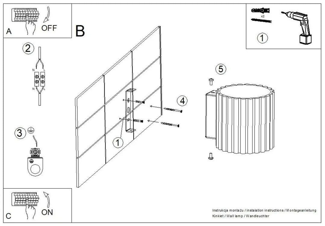 Applique murale aura beige avec forme unique inspirée, finition métallique cannelée et support de fixation intégré