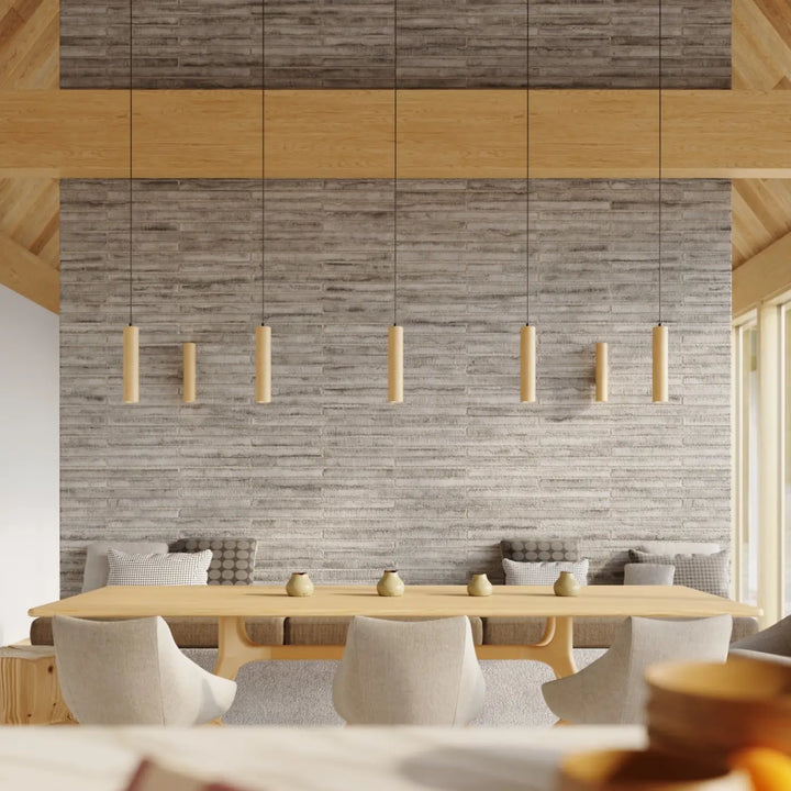 Modernes appliques murales lino en bois lino avec finition naturelle en matériaux nobles suspendues au plafond
