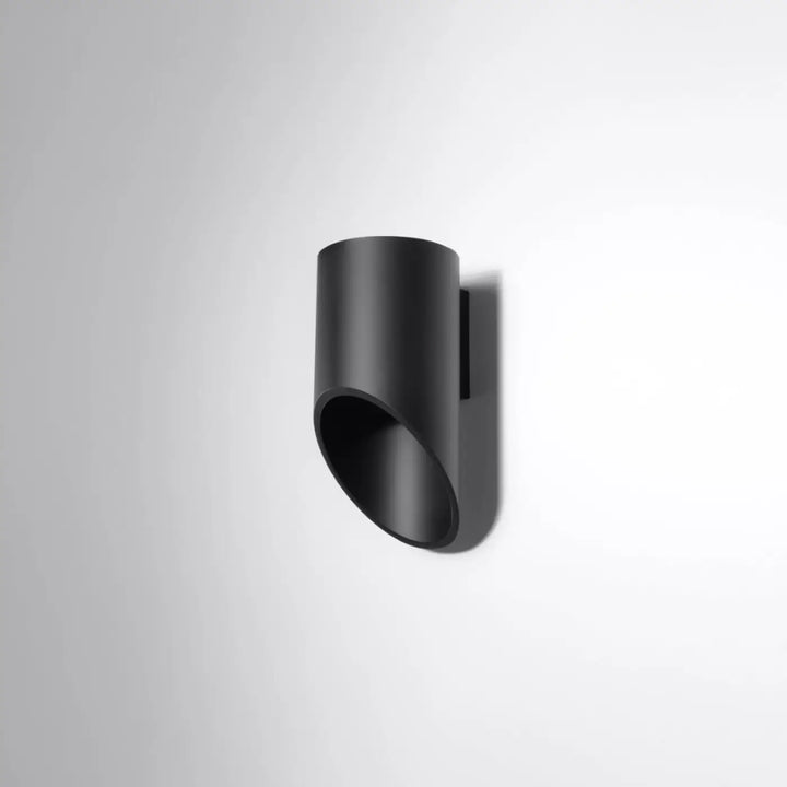 Applique murale penne 20 noir cylindrique avec finition mate l’applique double noir et module led intégré