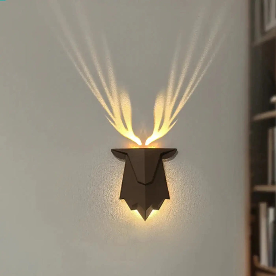 Applique Murale Décorative Tête De Cerf Avec Éclairage LED