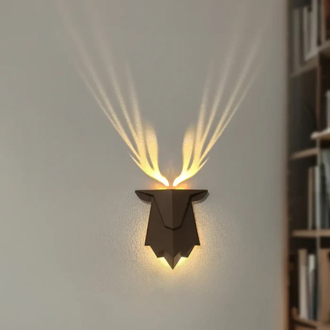 Applique Murale Décorative Tête De Cerf Avec Éclairage LED