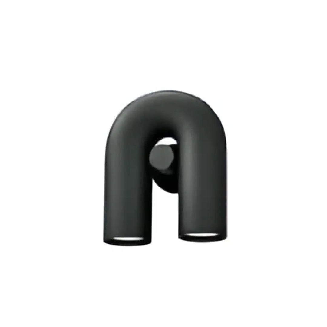 Applique murale kora noir en forme de u avec design minimaliste et élégant pour support de téléphone