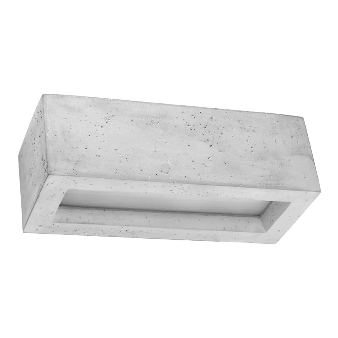 Applique murale vega 30 en béton moderne gris avec canal lumineux encastré pour une atmosphère harmonieuse