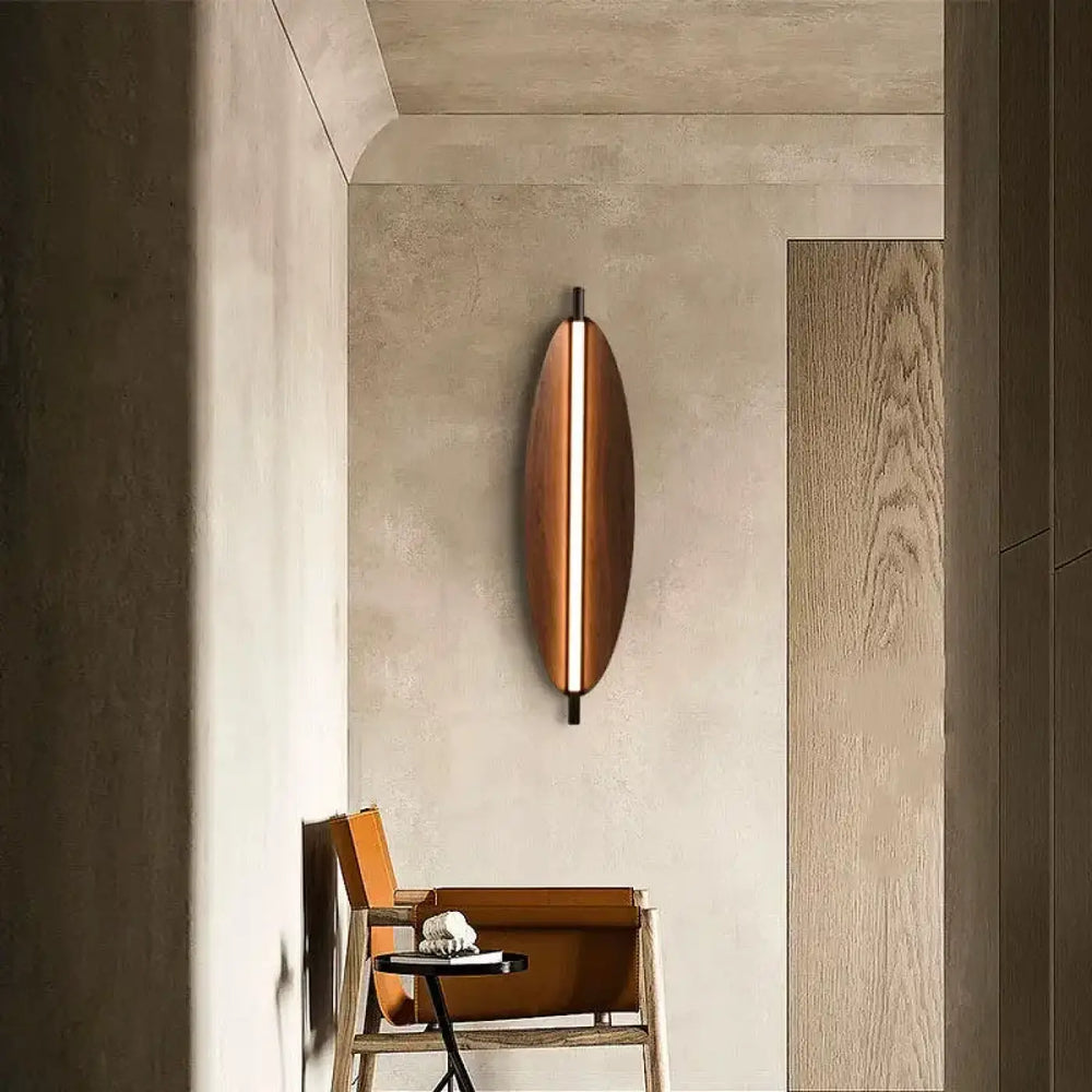 Applique Murale Design Bois Moderne Verticale LED Élégante

