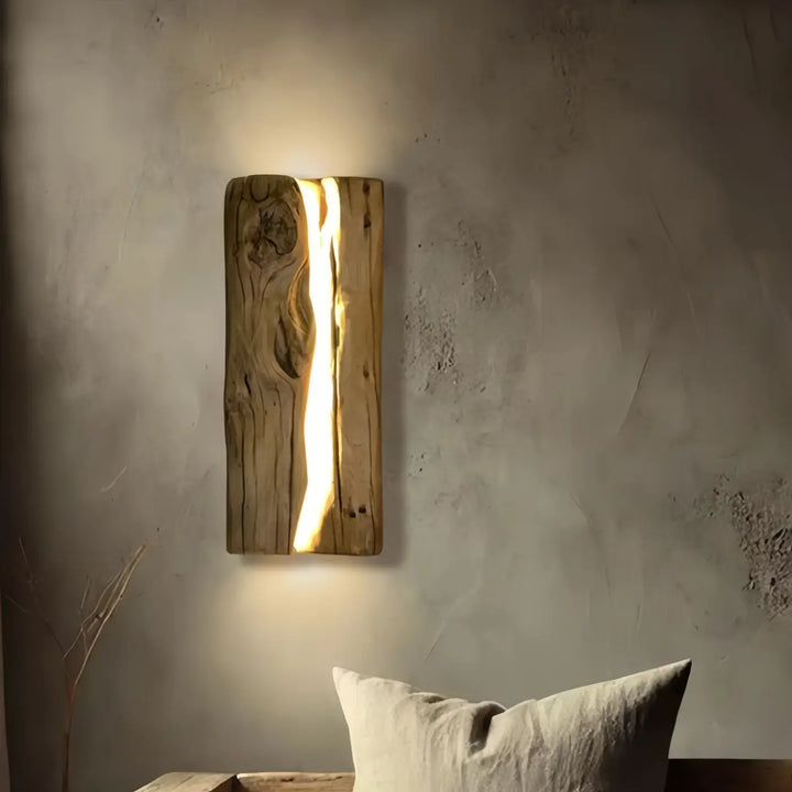 Applique murale design bois naturel avec éclairage led élégant
