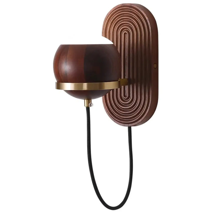 Applique murale design en bois de noyer moderne marron chic