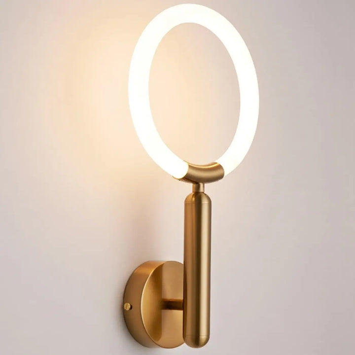 Applique murale design contemporain avec anneau lumineux