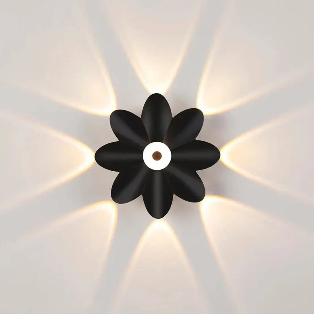 Applique murale design fleur blanche moderne led