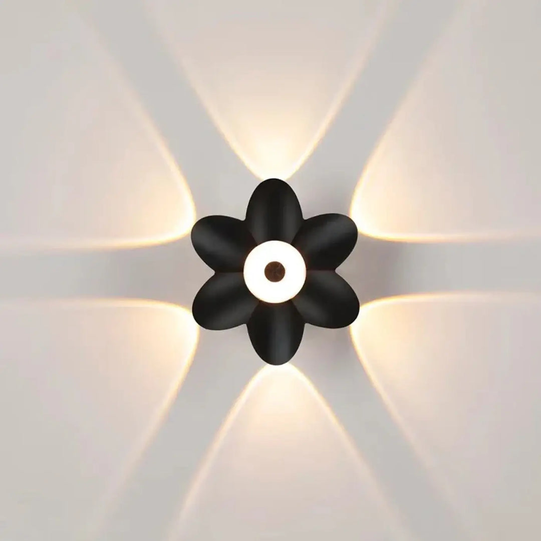 Applique murale design fleur blanche moderne led