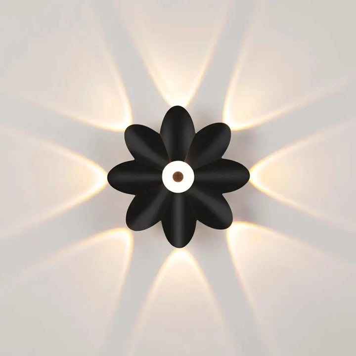 Applique murale design fleur blanche moderne led