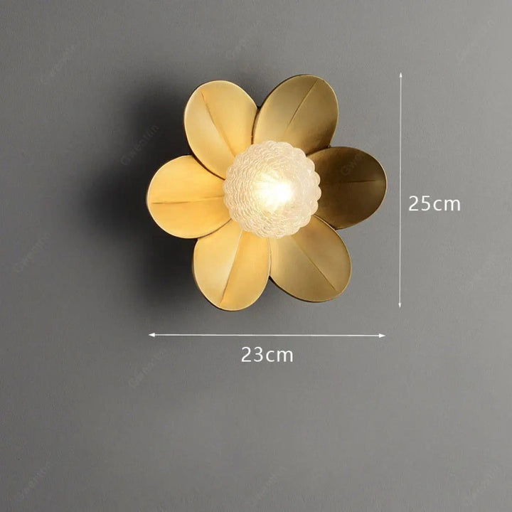 Applique murale design fleur dorée moderne chic