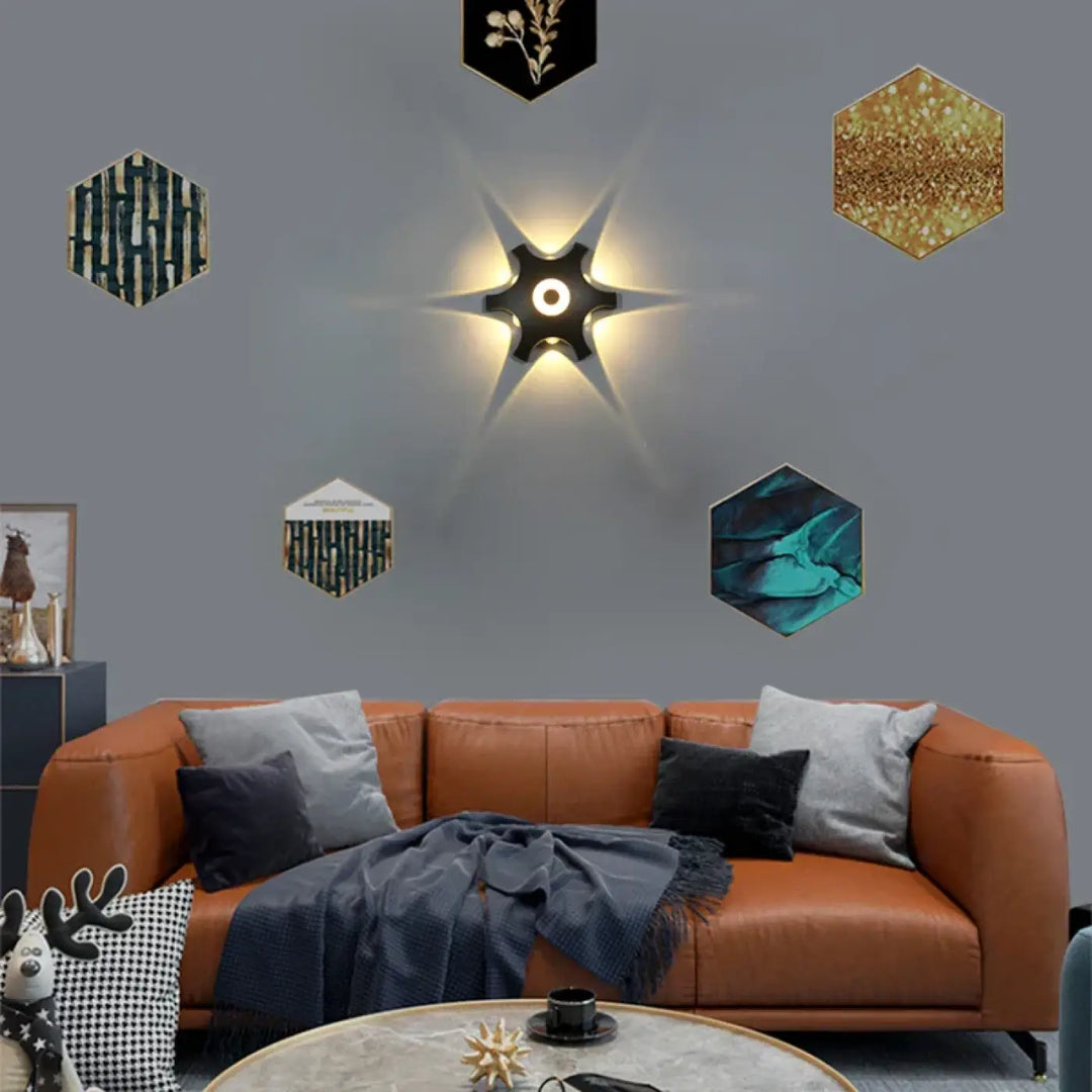 Applique led décorative forme étoile style moderne chic