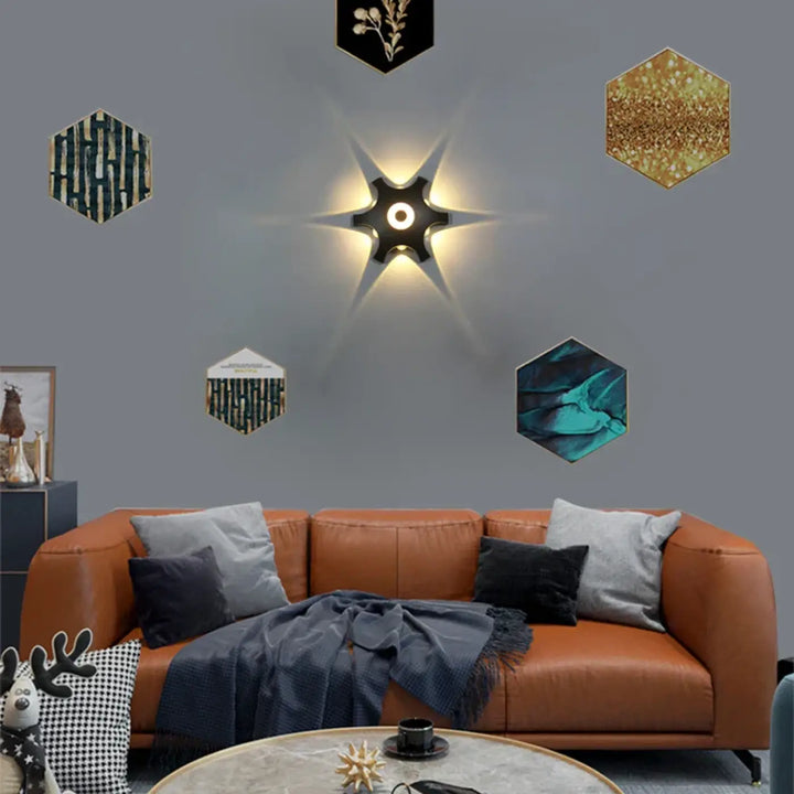 Applique led décorative forme étoile style moderne chic
