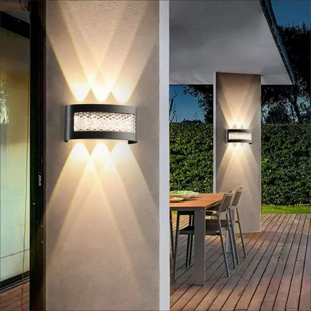 Applique design led avec diffuseur cristal style élégant