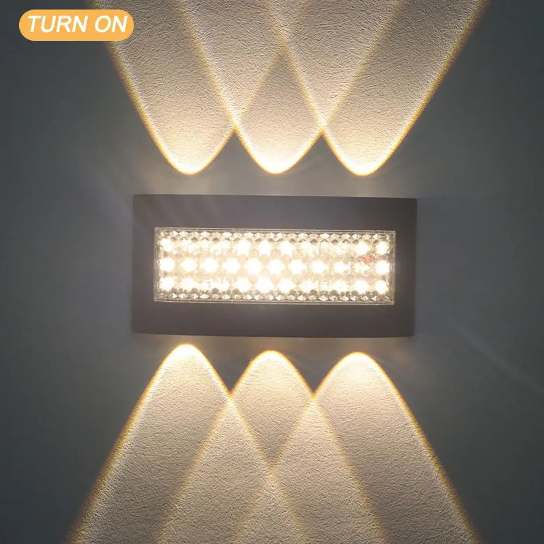 Applique design led avec diffuseur cristal style élégant