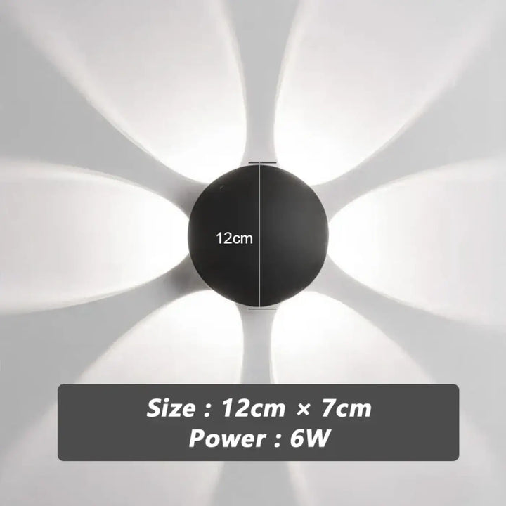 Applique murale design led minimaliste effet halo noir chic