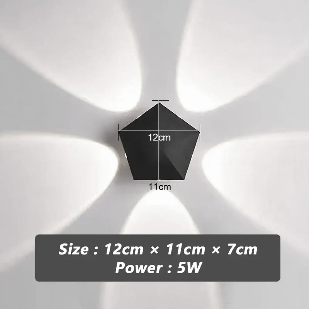 Applique murale design led minimaliste effet halo noir chic