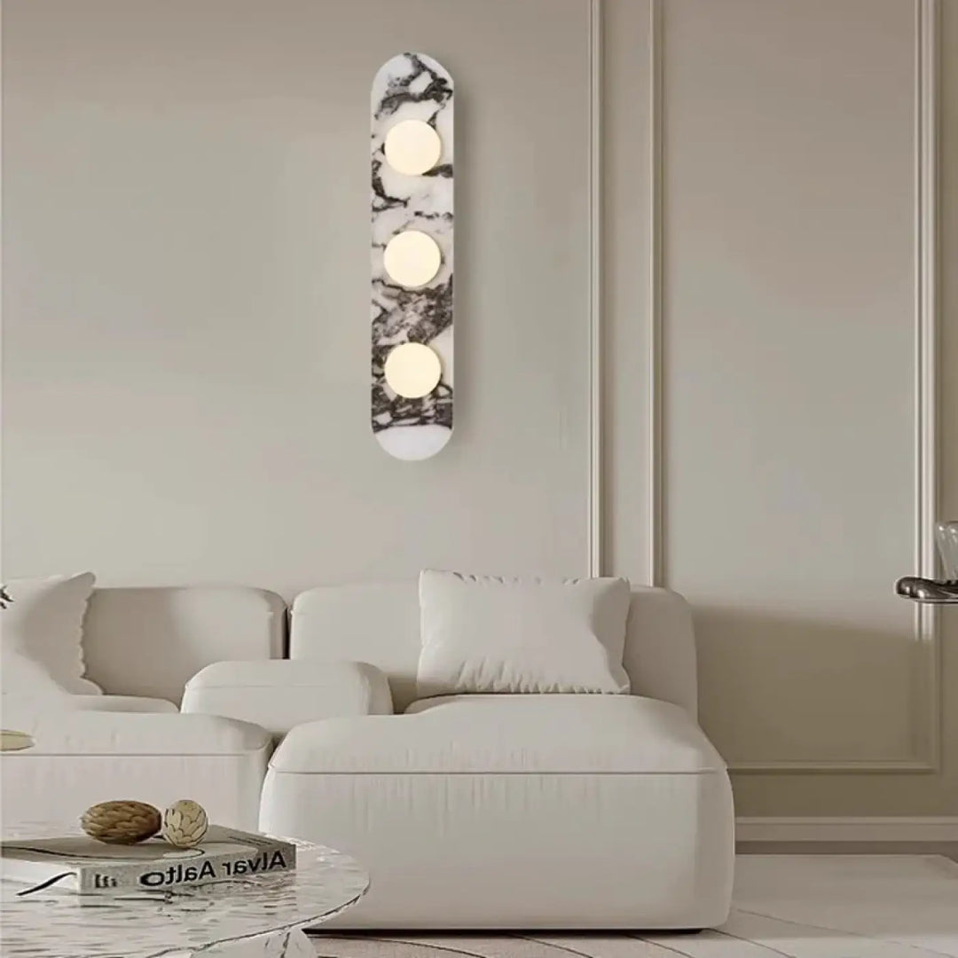 Applique Murale Design En Marbre Avec Éclairage LED Moderne