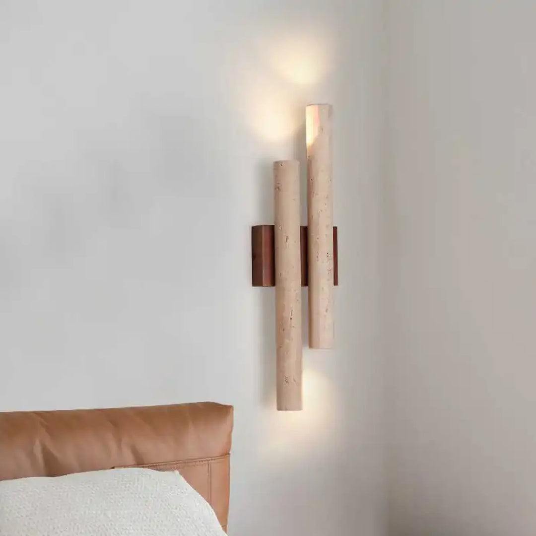Applique murale design minimaliste bois et marbre élégant