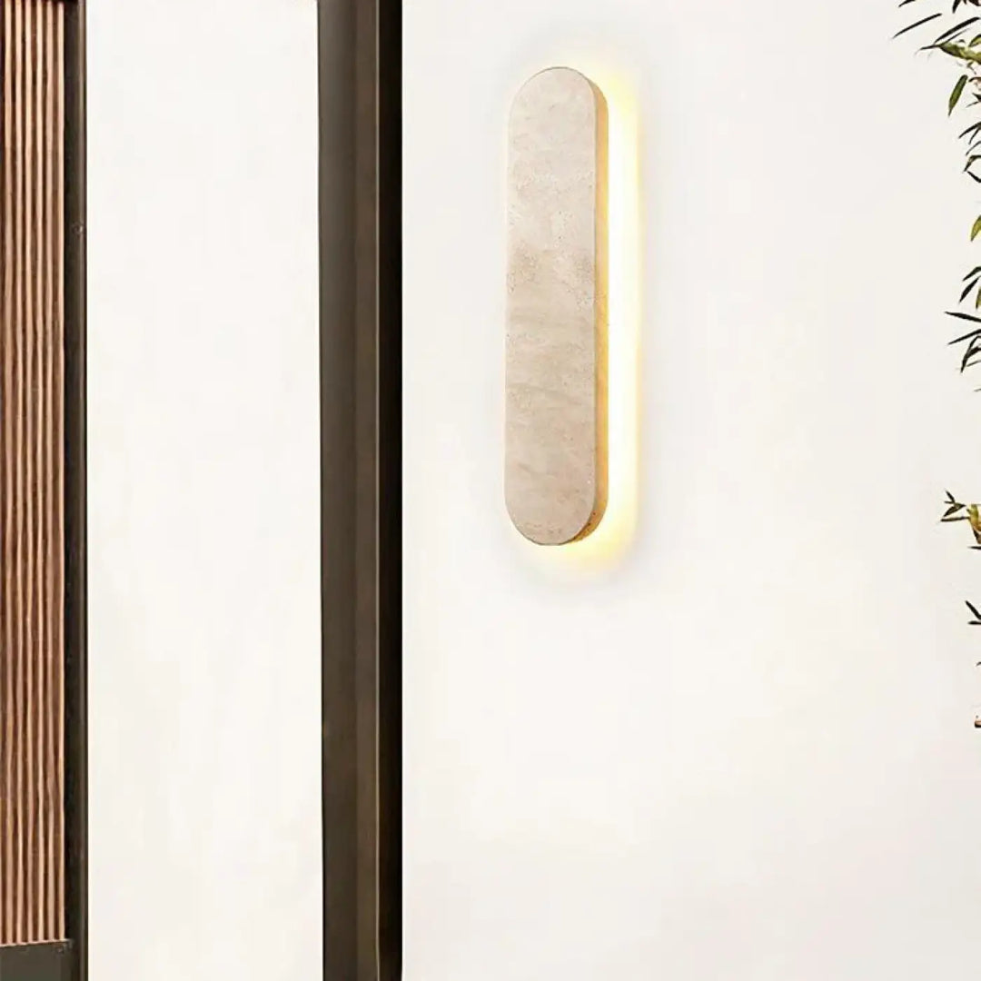 Applique murale design minimaliste en pierre avec éclairage led chic