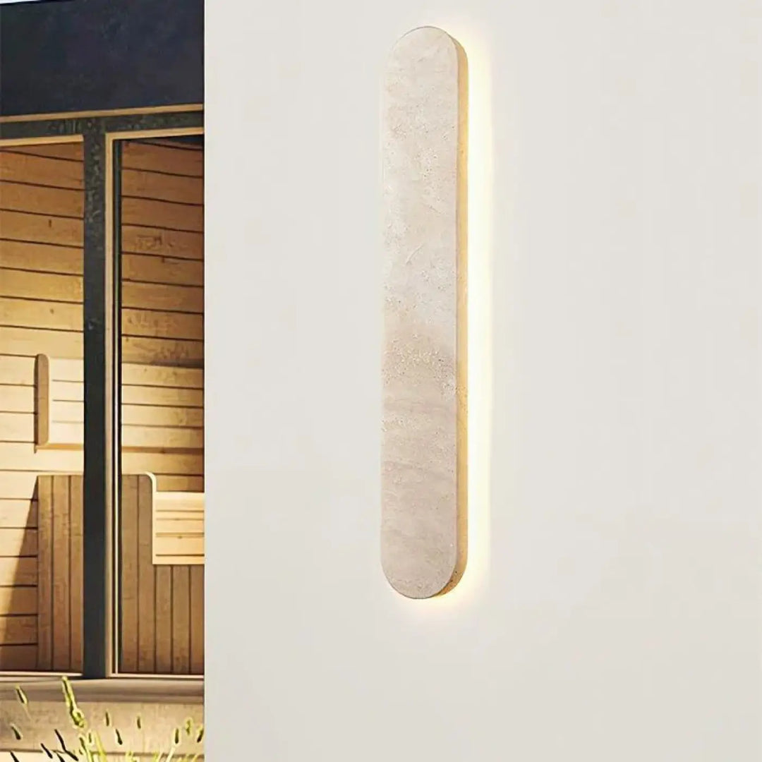 Applique murale design minimaliste en pierre avec éclairage led chic