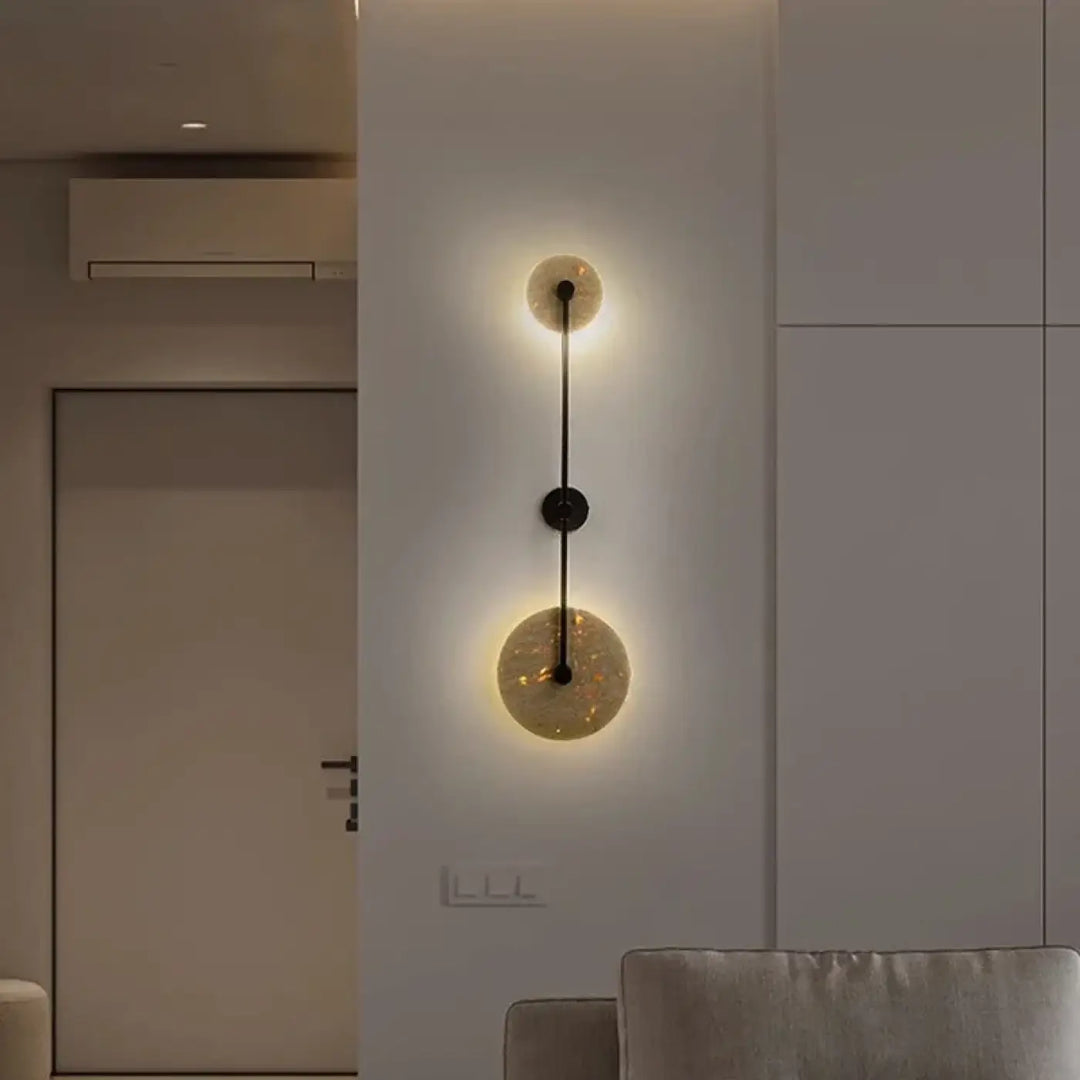 Applique murale design moderne double lumière dorée élégante