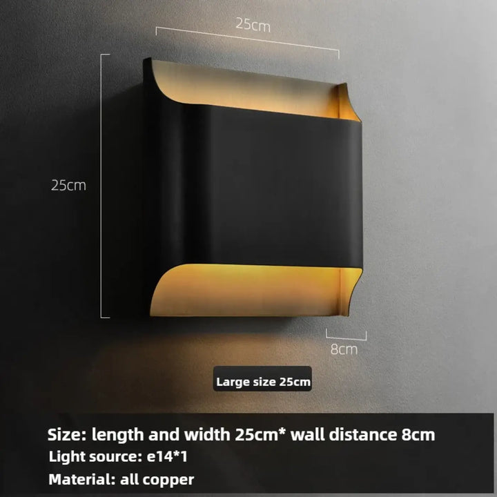 Applique murale design noir led éclairage ambiance