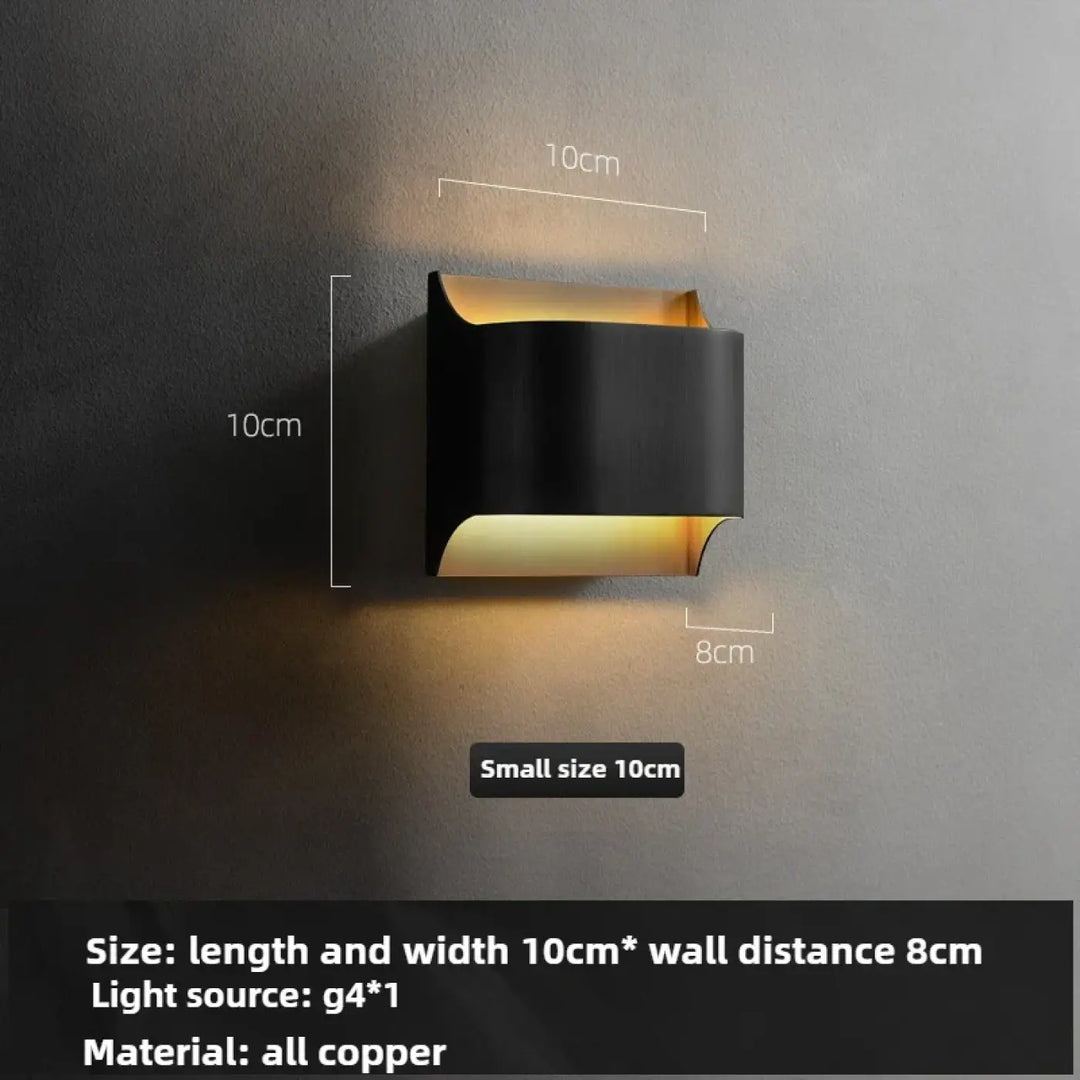 Applique murale design noir led éclairage ambiance