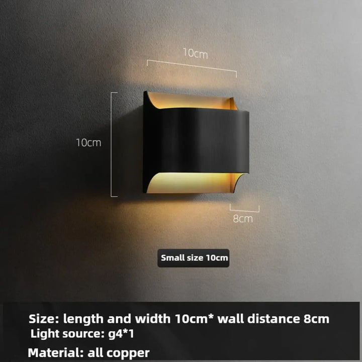 Applique murale design noir led éclairage ambiance