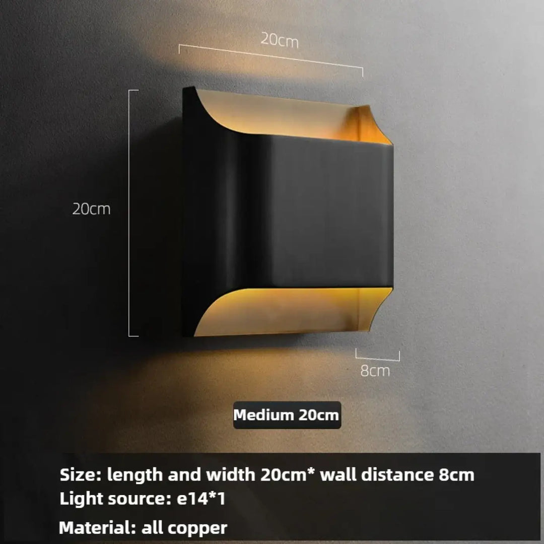 Applique murale design noir led éclairage ambiance
