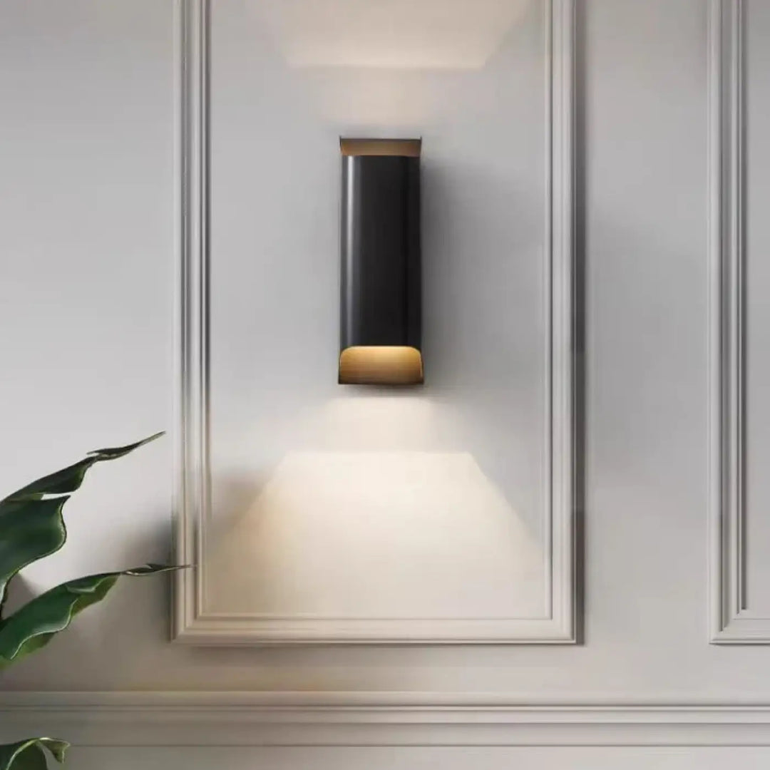 Applique murale design noir led éclairage ambiance