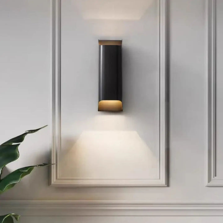 Applique murale design noir led éclairage ambiance