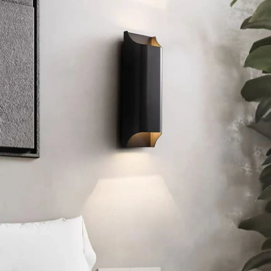 Applique murale design noir led éclairage ambiance