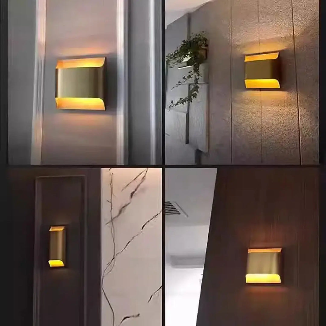 Applique murale design noir led éclairage ambiance