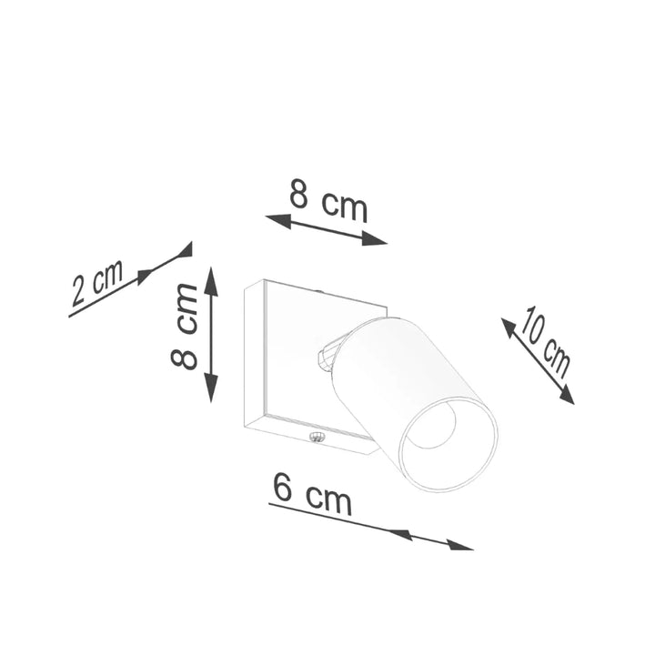 Applique murale winx noir chrome avec spot orientable minimaliste et base rectangulaire élégante en chrome
