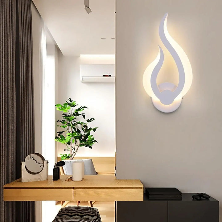 Applique Murale Design Salon Acrylique Forme Flamme