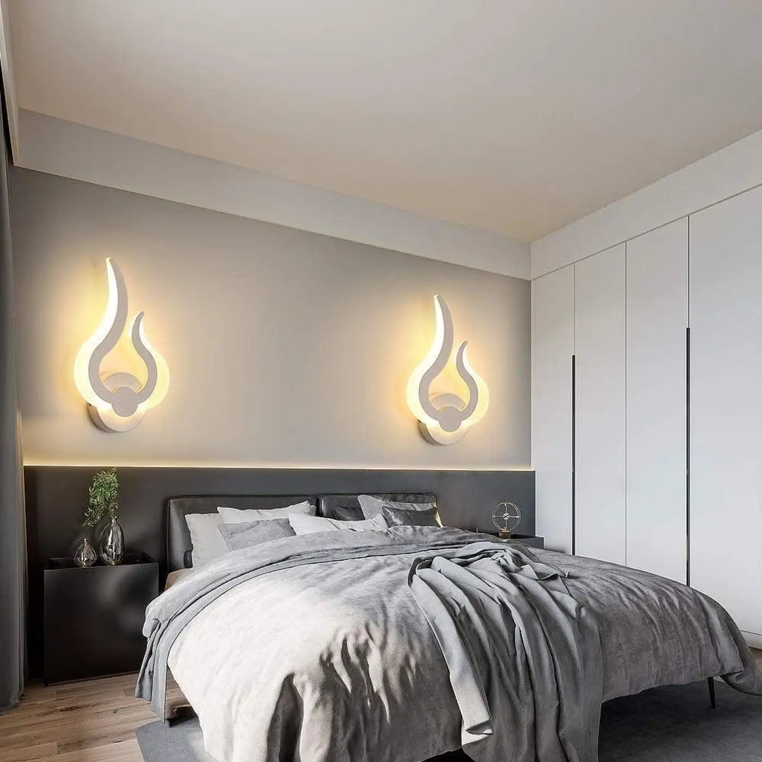 Applique Murale Design Salon Acrylique Forme Flamme
