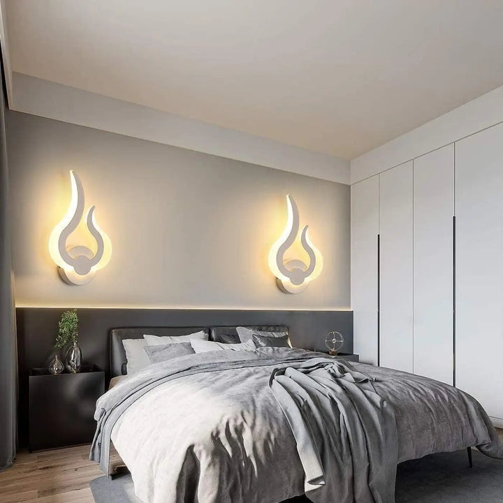 Applique Murale Design Salon Acrylique Forme Flamme