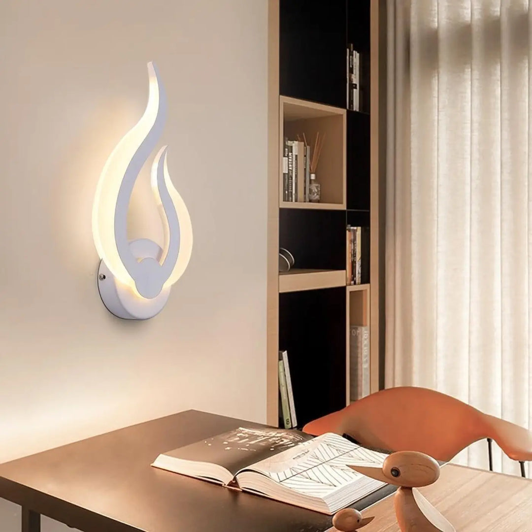 Applique Murale Design Salon Acrylique Forme Flamme
