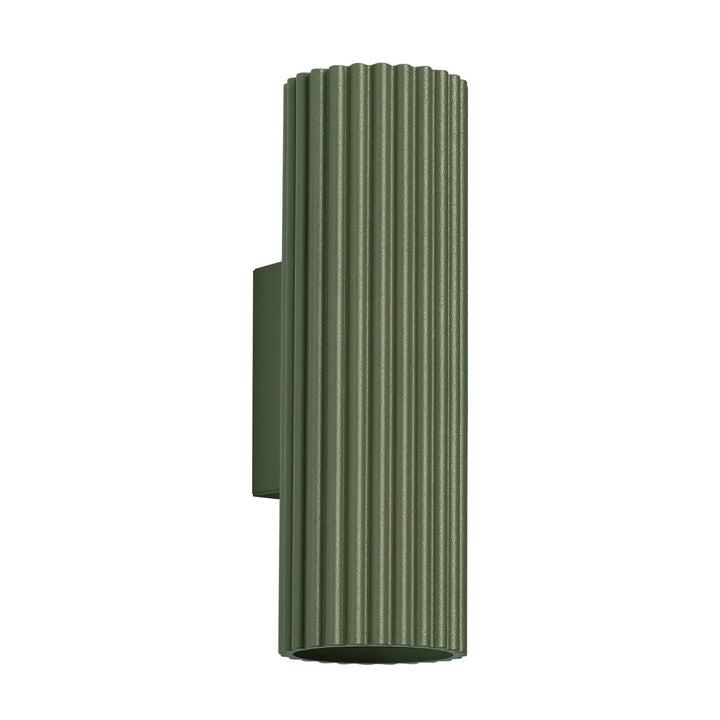 Applique murale karbon 20 vert olive avec design minimaliste et ampoules gu10 interchangeables pour plafonnier karbon allie