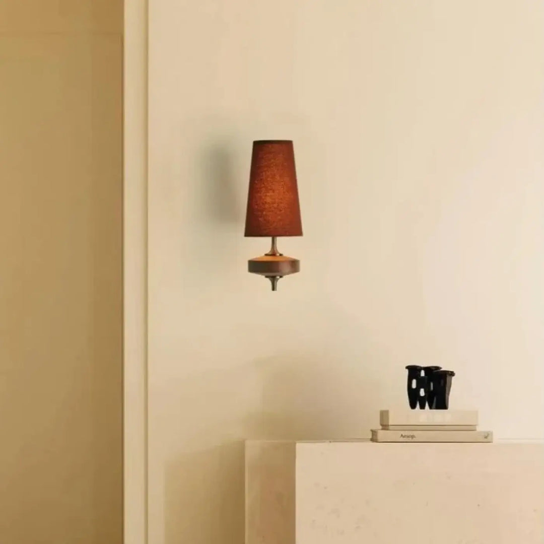 Applique murale design vintage avec motif bois élégant au style rétro
