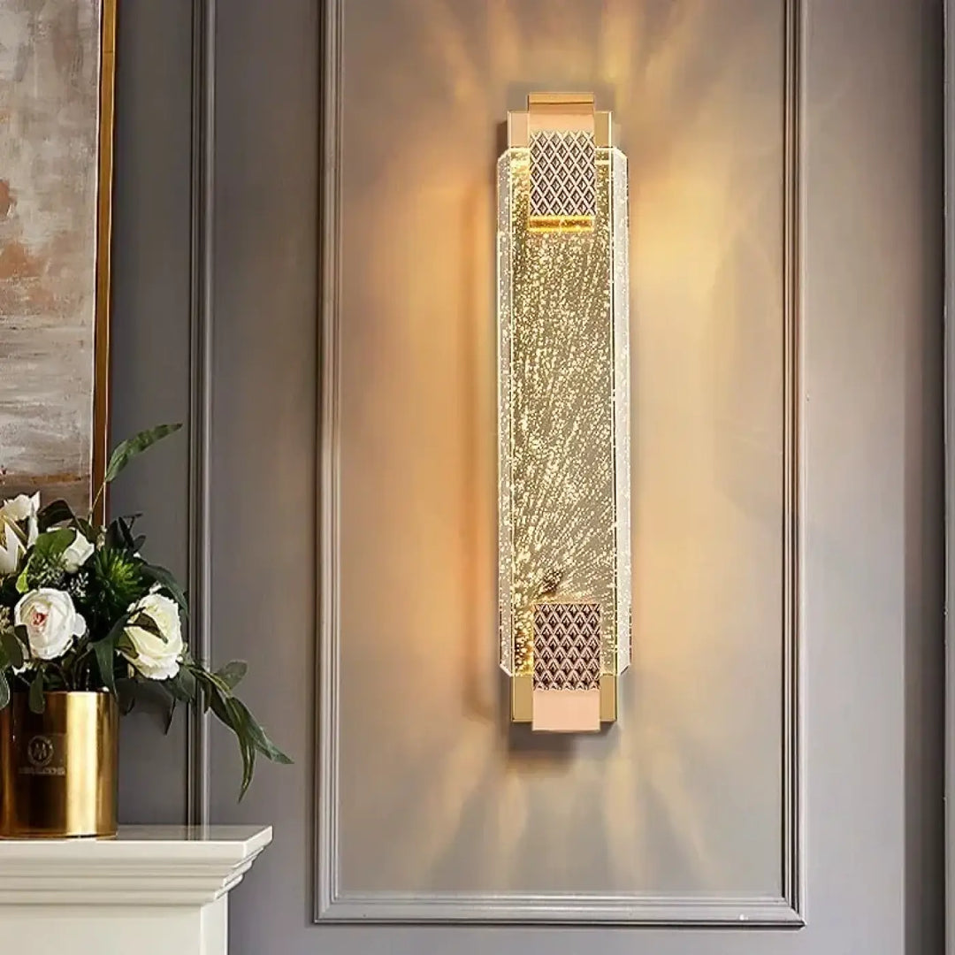 Applique murale doré de luxe au style art déco élégant